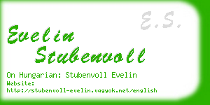 evelin stubenvoll business card